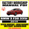 Thumbnail BMW 3 F30 335i 2019 FACTORY REPAIR SERVICE MANUAL